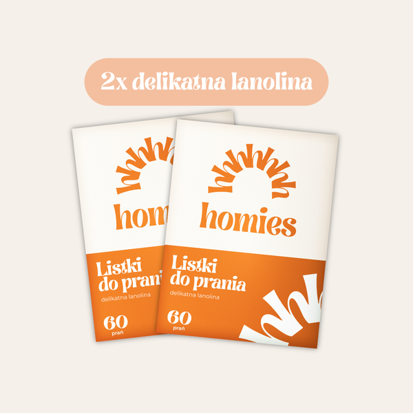 Listki do prania · Delikatna lanolina