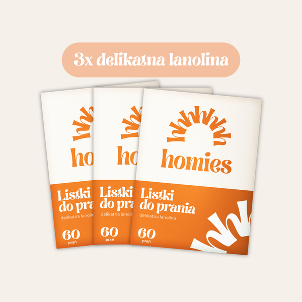 Listki do prania · Delikatna lanolina