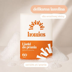 Listki do prania · Delikatna lanolina
